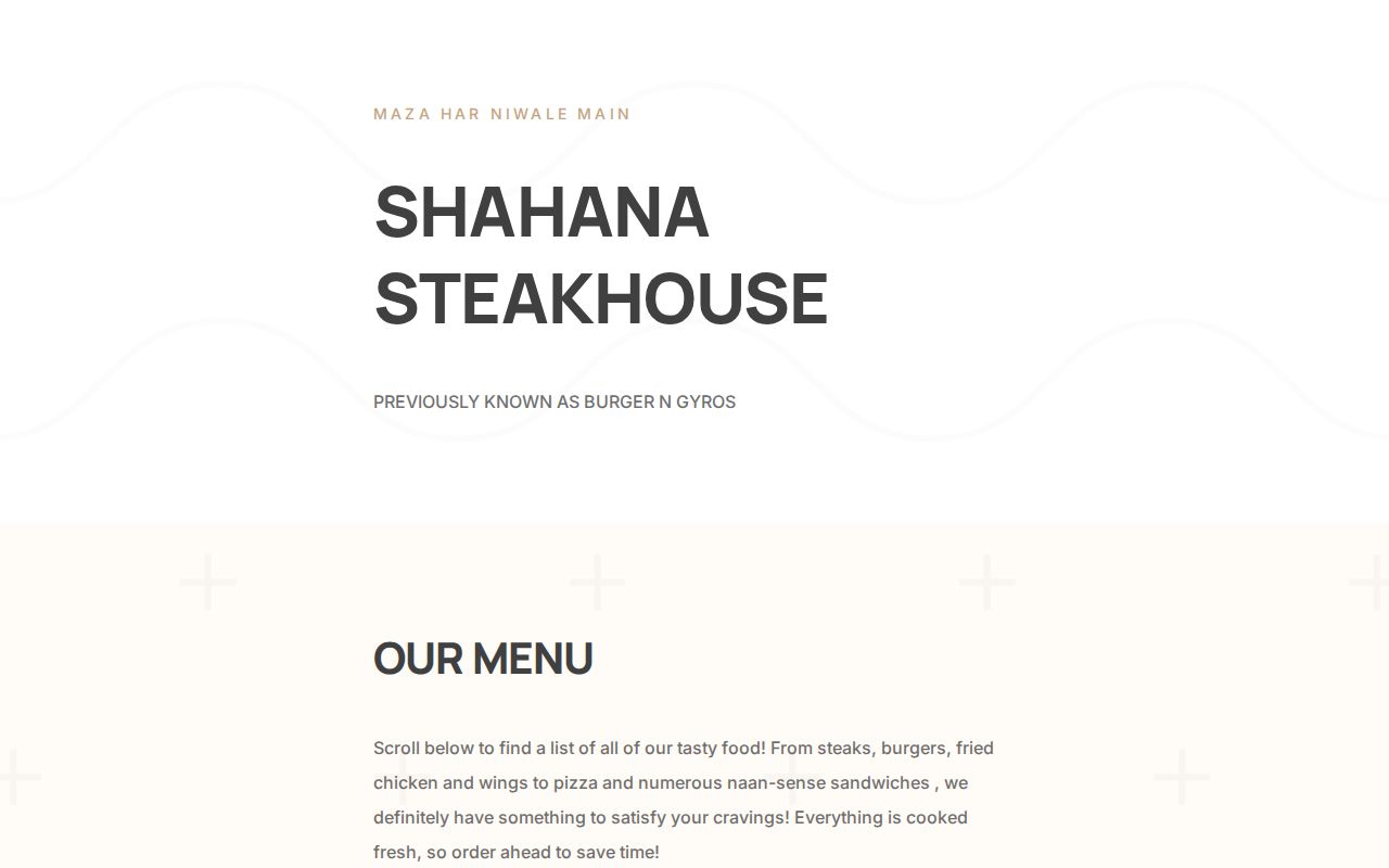 Shahana Steakhouse (Burger n Gyros)